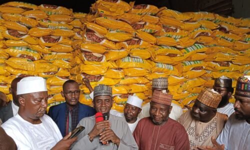 Sen. Buba distributes 21,000 bags of semovita, assures brighter economic future