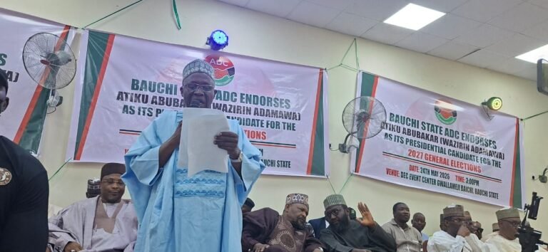 2027: Bauchi ADC Backs Atiku, Seeks National Rescue